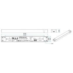 30W 24V Ultra plonas LED maitinimo šaltinis GLP 1.25A