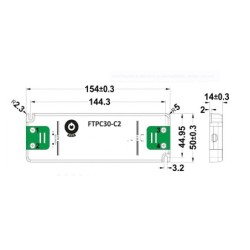 30W 24V Ultra plonas LED maitinimo šaltinis POS 1.25A