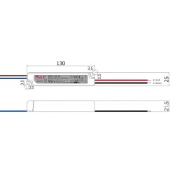 12W 24V Hermetiškas LED maitinimo šaltinis GLP 0.5A IP67