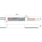 60W 24V Hermetiškas LED maitinimo šaltinis GLP 2.5A IP67