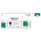 30W 24V Dimeriuojamas plonas LED maitinimo šaltinis POS 1.25A TRIAC