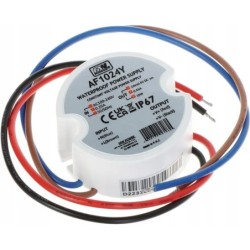 10W 24V Apvalus hermetiškas LED maitinimo šaltinis MW Power 0.41A IP67