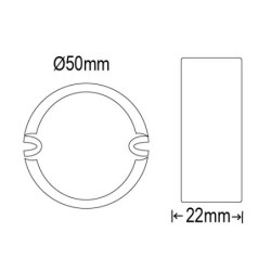 10W 24V Apvalus hermetiškas LED maitinimo šaltinis MW Power 0.41A IP67