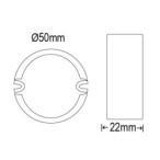20W 12V Apvalus hermetiškas LED maitinimo šaltinis MW Power 1.67A IP67