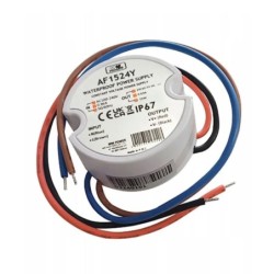 15W 24V Apvalus hermetiškas LED maitinimo šaltinis MW Power 0.62A IP67