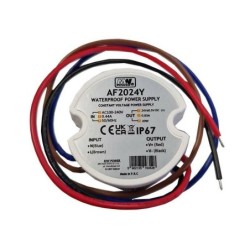 20W 24V Apvalus hermetiškas LED maitinimo šaltinis MW Power 0.83A IP67