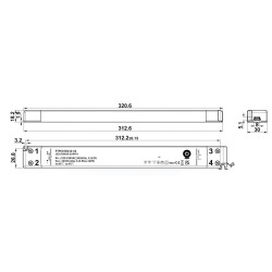 150W 24V Ultra plonas LED maitinimo šaltinis GLP 6.25A