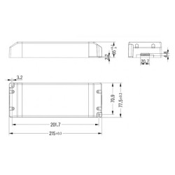 300W 24V Dimeriuojamas LED maitinimo šaltinis POS 12.5A TRIAC