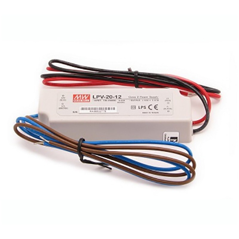 12W 12V LED maitinimo šaltinis Mean Well 1.67A IP67
