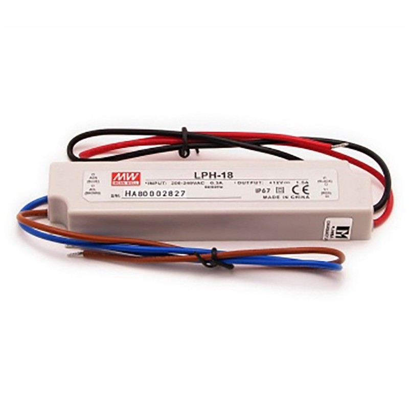 18W 24V LED maitinimo šaltinis Mean Well 0.75A IP67