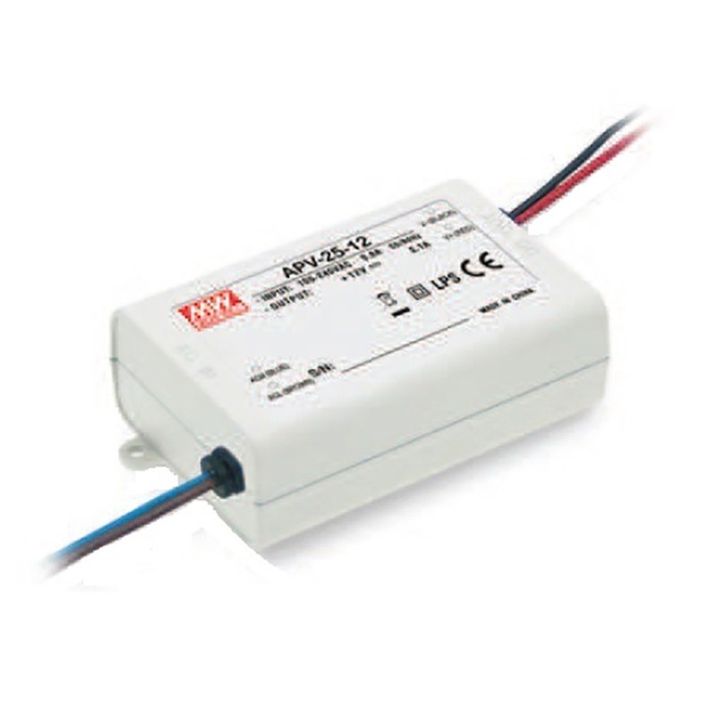 25W 24V Miniatiūrinis LED maitinimo šaltinis Mean Well 1.05A IP42