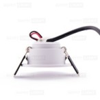 Įmontuojamas LED šviestuvas 1W (Baltas) 3000K IP44 su jungtimi