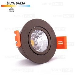 Įmontuojamas LED šviestuvas 3W (Rudas) 3000K IP44 su jungtimi