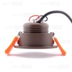 Įmontuojamas LED šviestuvas 3W (Rudas) 3000K IP44 su jungtimi