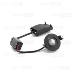 Įmontuojamas LED šviestuvas 1W (Juodas) 4000K IP44 su jungtimi