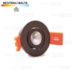 Įmontuojamas LED šviestuvas 1W (Rudas) 4000K IP44 su jungtimi