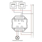 Vieno kanalo 230V Valdiklis dimeris S1-B su TRIAC pritemdymo funkcija  + Push DIM
