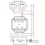 Vieno kanalo 230V Valdiklis dimeris S1-B su TRIAC pritemdymo funkcija  + Push DIM