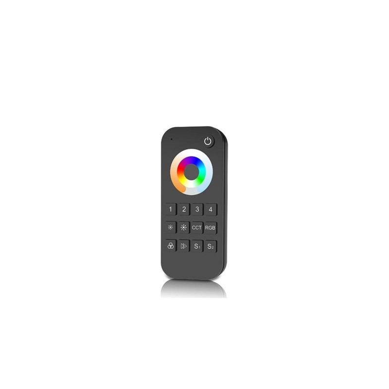 4 zonų nuotolinis valdymo pultelis RT10 tinkamas vienos spalvos RGB/RGBW ir CCT LED valdiklių valdymui