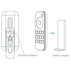 4 zonų nuotolinis valdymo pultelis RT10 tinkamas vienos spalvos RGB/RGBW ir CCT LED valdiklių valdymui