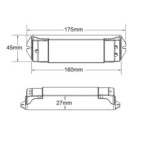 Nuolatinės įtampos valdiklis V1-L su Push-Dim funkcija 12-48V 1x15A