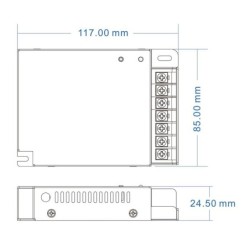 Nuolatinės įtampos Vienos spalvos RGB/RGBW ir CCT valdiklis V4-X 12-46V 4x8A