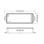 Nuolatinės įtampos 5 kanalų universalus SMART WiFi TUYA vienos spalvos, CCT, RGB/RGBW/RGB+CCT  valdiklis WT5 12-46V 5x3A su gali