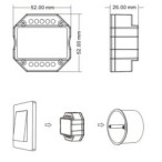 Vieno kanalo 230V valdiklis S1-B(WT) su TRIAC pritemdymo funkcija  + Push DIM + WIFI veikia su TUYA ir SMARTLIFE