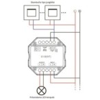 Vieno kanalo 230V valdiklis S1-B(WT) su TRIAC pritemdymo funkcija  + Push DIM + WIFI veikia su TUYA ir SMARTLIFE