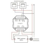 Vieno kanalo 230V valdiklis S1-B(WT) su TRIAC pritemdymo funkcija  + Push DIM + WIFI veikia su TUYA ir SMARTLIFE