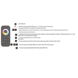 1 zonos nuotolinis valdymo pultelis RT10 tinkamas vienos spalvos, RGB/RGBW ir CCT LED valdiklių valdymui