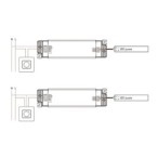 40W TRAC transformatorius TE-40-24, 24V LED juostoms naudojamas su sukamu šviesos reguliatoriumi arba skambčio tipo mygtuku "Pus