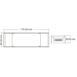75W TRAC transformatorius TE-75-24, 24V LED juostoms naudojamas su sukamu šviesos reguliatoriumi arba skambčio tipo mygtuku "Pus