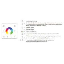 Belaidis reguliatorius TW4/WH skirtas RGB/RGBW LED apšvietimo valdiklių valdymui.