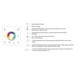 Belaidis reguliatorius TW5/WH skirtas RGB+CCT LED apšvietimo valdiklių valdymui.