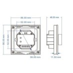 Sieninis rotorinis TRIAC LED valdiklis S1-K/WH skirtas vienos spalvos LED apšvietimo valdymui.