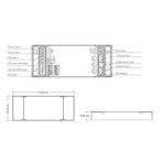 Vienos zonos (1 spalvos arba CCT) valdiklis su 2 judesio davikliais ES-V (12-48V) + Push DIM