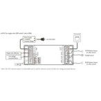 Vienos zonos (1 spalvos arba CCT) valdiklis su 2 judesio davikliais ES-V (12-48V) + Push DIM