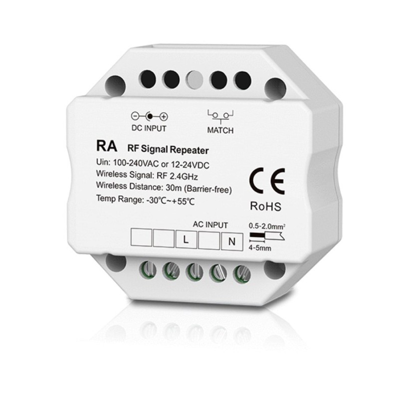 RF signalo kartotuvas tinkamas 2.4GHz pulteliams ir valdikliams (220V/12-24V)