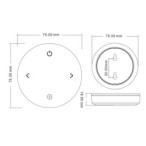 4 zonų liečiamas nuotolinis magnetinis reguliatorius RK4-U baltas 1xCR2032