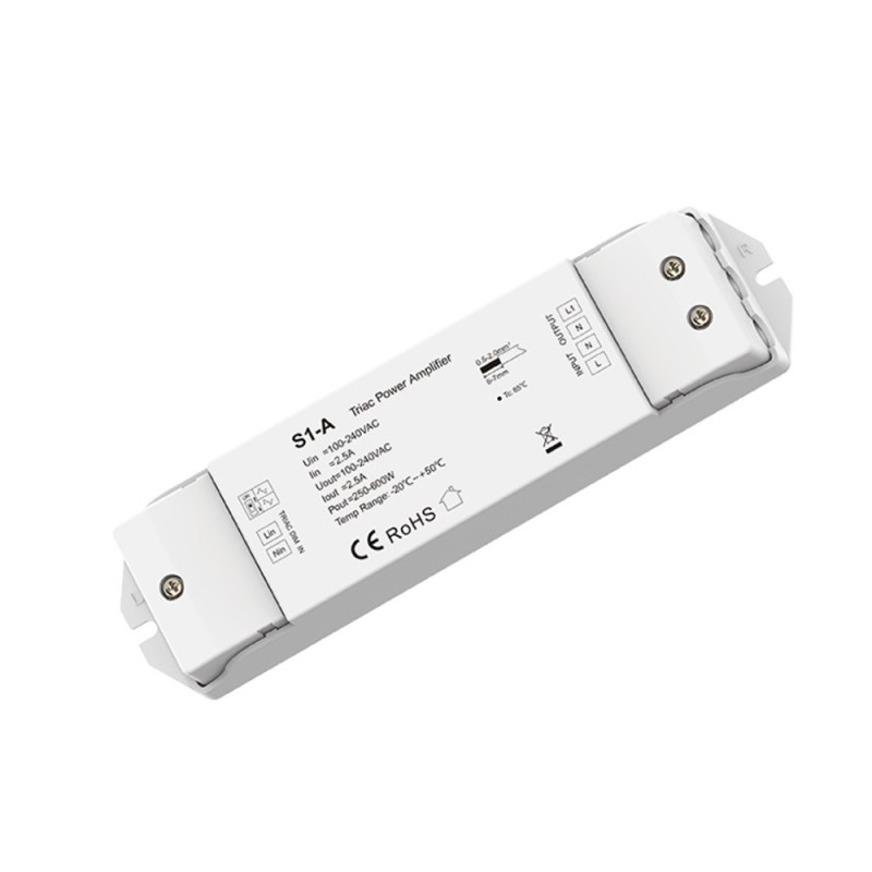 230V TRIAC pritemdymo signalo stiprintuvas S1-A 250-600W