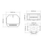 230V Valdiklis TRIAC + Push DIM S1-F + RF (150-360W) Pakaknka 3 gyslų laido + Push DIM