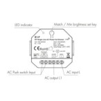 230V Valdiklis TRIAC + Push DIM S1-F + RF (150-360W) Pakaknka 3 gyslų laido + Push DIM