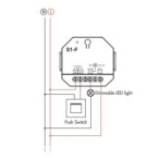 230V Valdiklis TRIAC + Push DIM S1-F + RF (150-360W) Pakaknka 3 gyslų laido + Push DIM