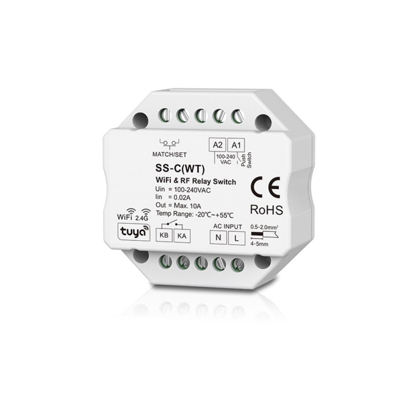 SMART 230V Valdiklis SS-C On/Off + Push + RF + WiFi