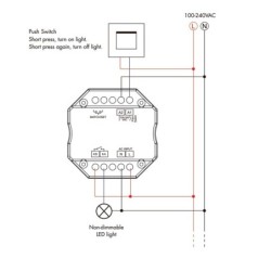 SMART 230V Valdiklis SS-C On/Off + Push + RF + WiFi