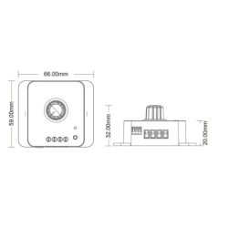 Rotorinis mechaninis vienos zonos valdiklis V1-KC 12-48V (su Fade efektu)