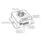 Rotorinis mechaninis vienos zonos valdiklis V1-KC 12-48V (su Fade efektu) + RF signalas