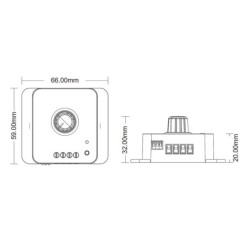 Rotorinis mechaninis vienos zonos valdiklis V1-KC 12-48V (su Fade efektu) + RF signalas