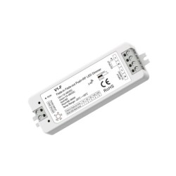 Vienos spalvos reguliuojamo lėto įjungimo ir išjungimo valdiklis V1-F 8A 12-48V IP20 + PUSH DIM